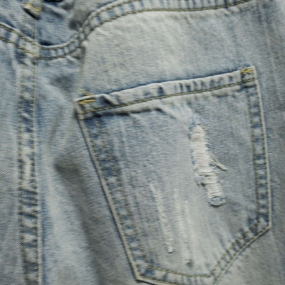 Ripped Light Denim Boyfriend Jeans - Girlfriend Fit - Picture 10 of 13